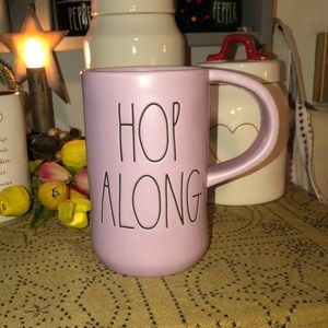 Rae Dunn HOP ALONG Tall Mug with Large Handle Purple